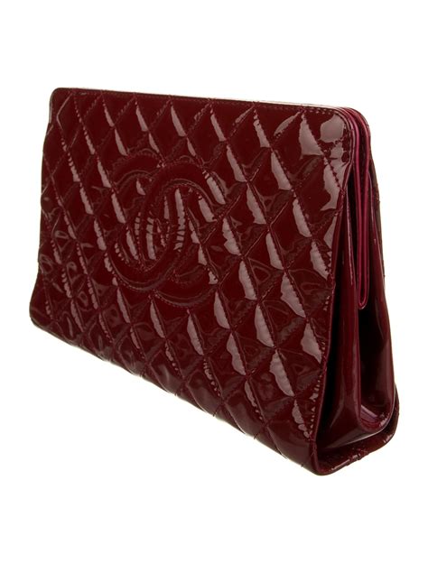 red chanel timeless clutch with chain|Chanel denim clutch.